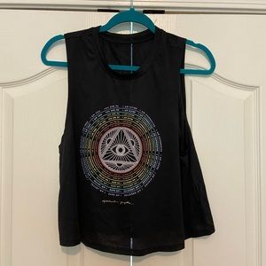 Spiritual Gangster Affirmation Rainbow Muscle Tank L